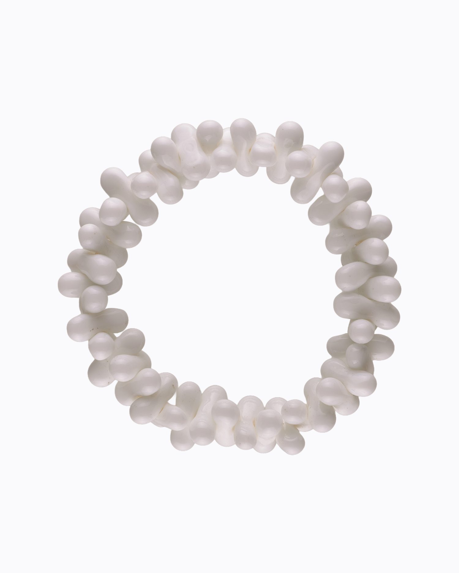 Bracelet perles Gélule en Cristal de Murano Blanc
