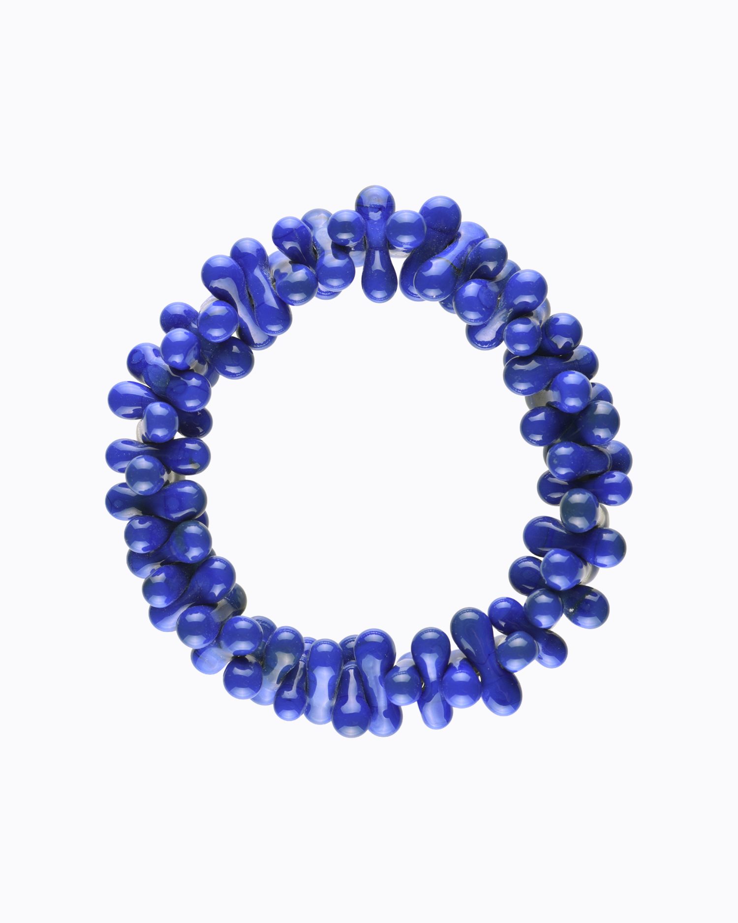 Bracelet perles Gélule en Cristal de Murano Bleu