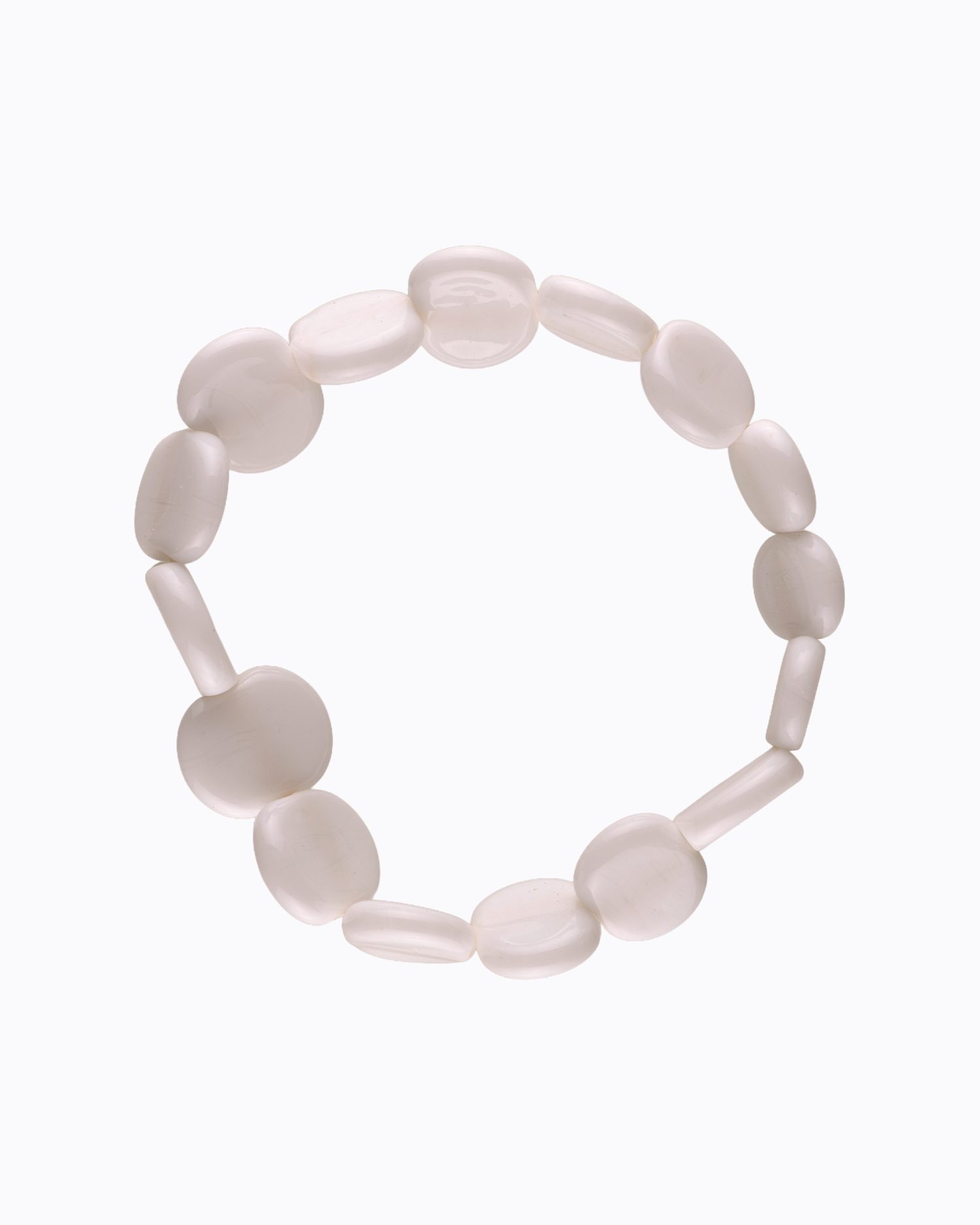 Bracelet perles Pétale en Cristal de Murano Blanc