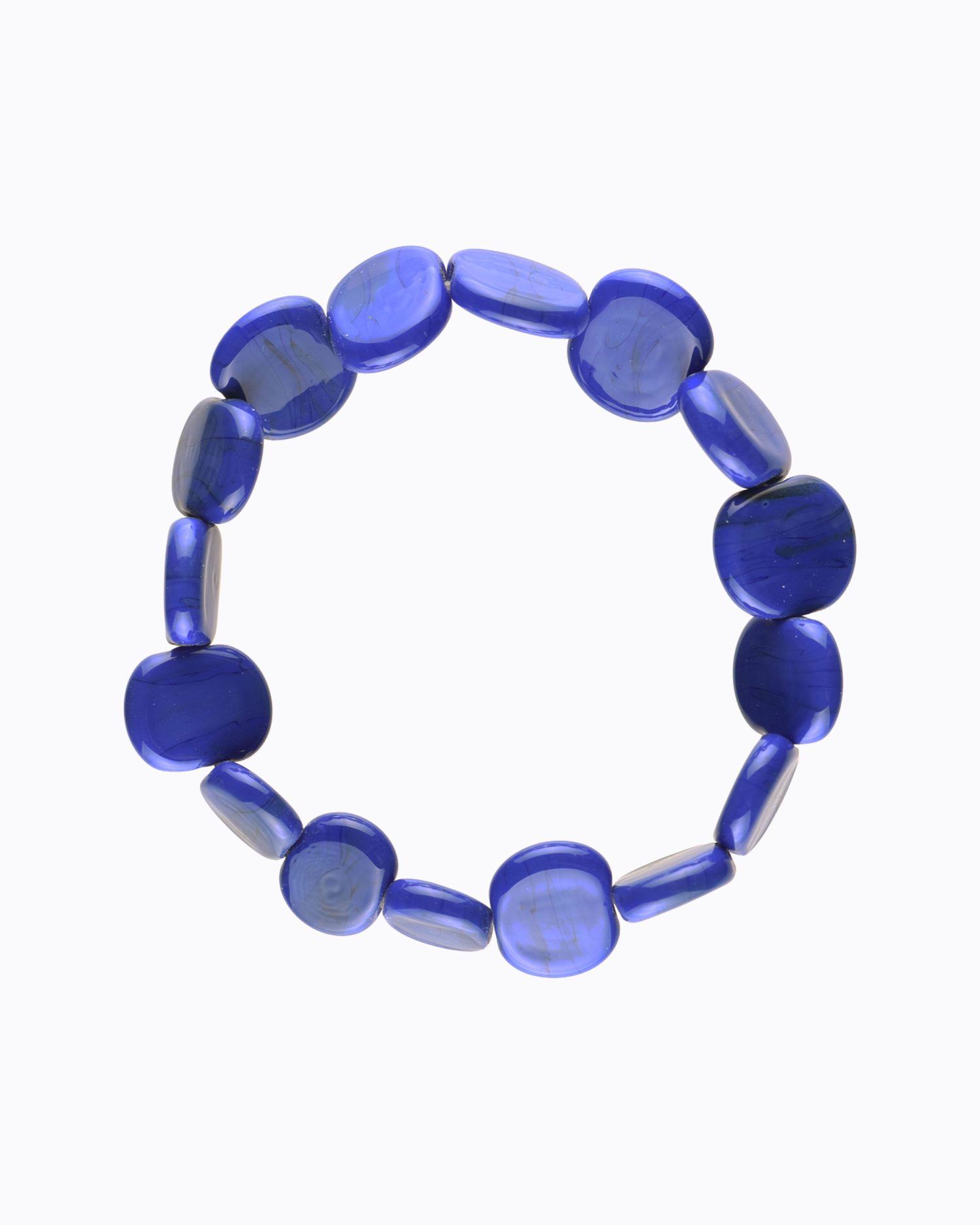 Bracelet perles Pétale en Cristal de Murano Bleu