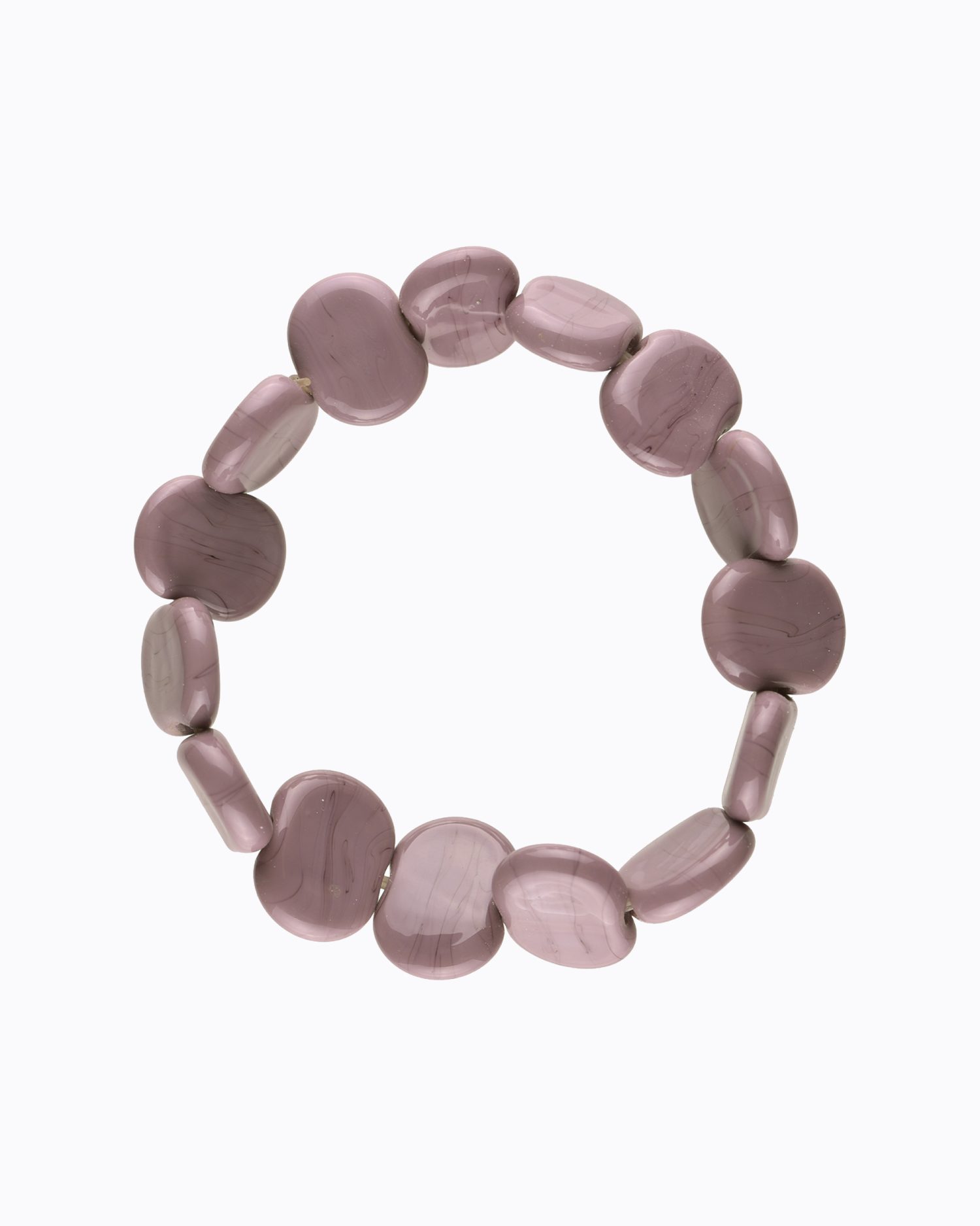 Bracelet perles Pétale en Cristal de Murano Mauve