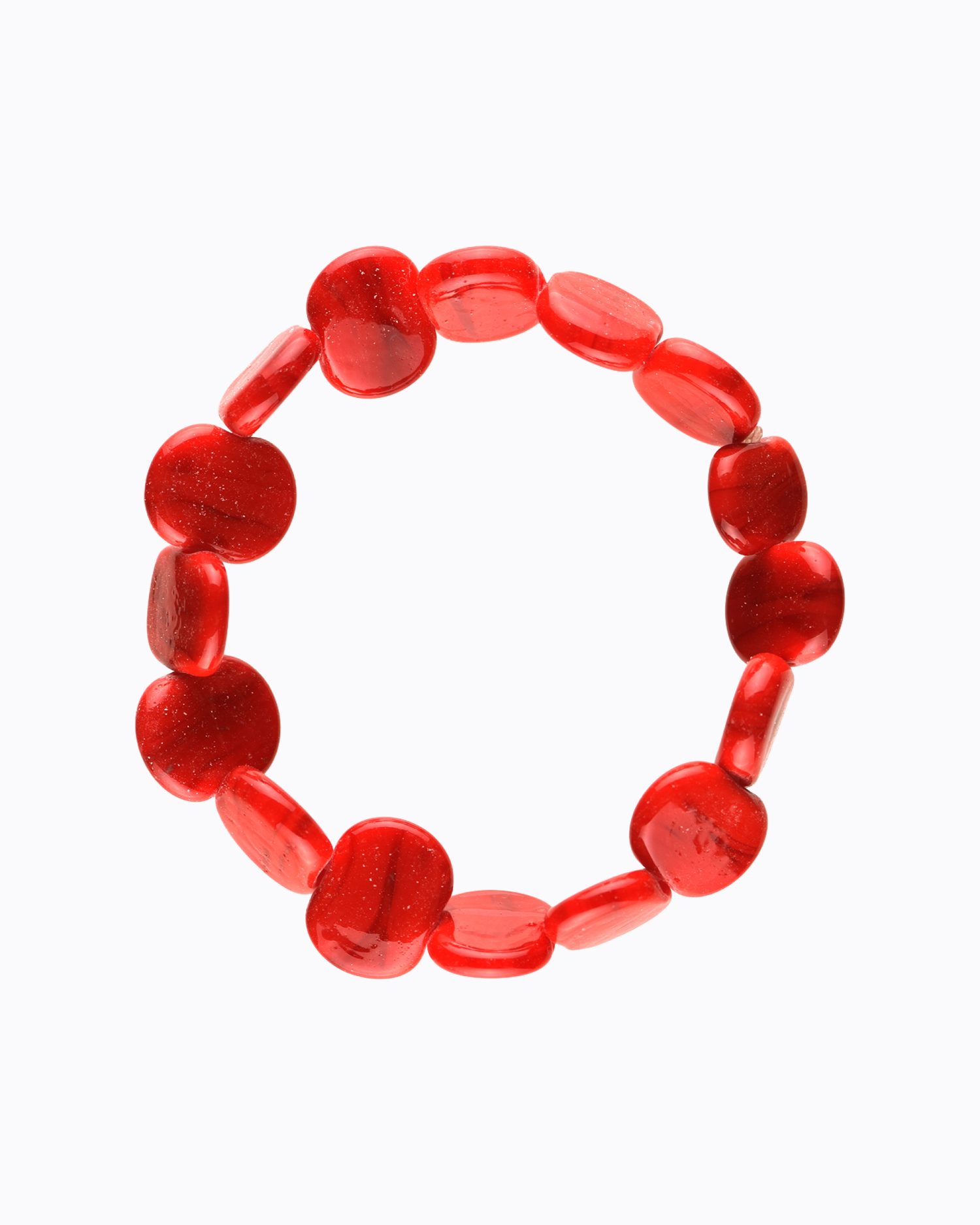 Bracelet perles Pétale en Cristal de Murano Rouge