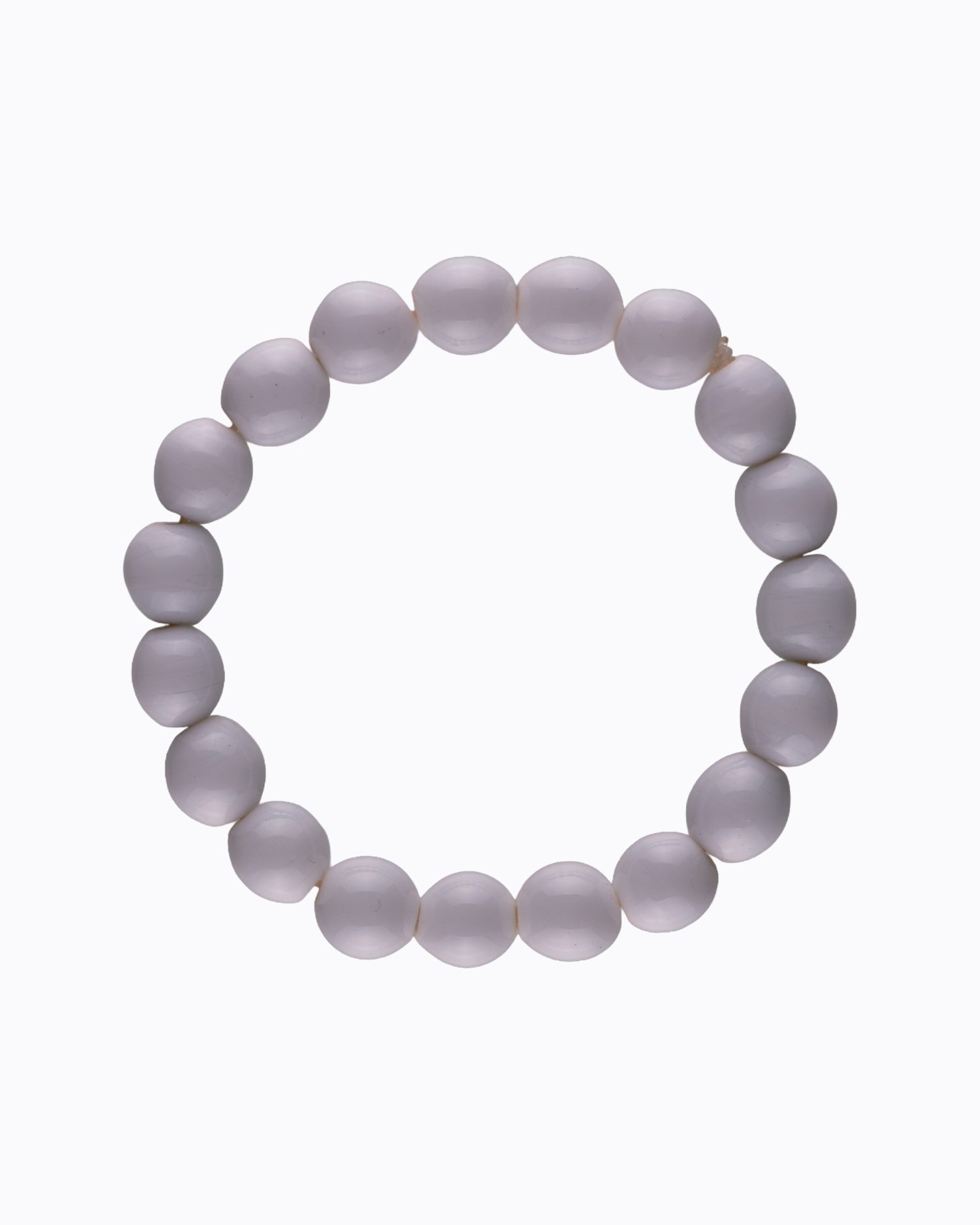 Bracelet petites perles rondes en Cristal de Murano Blanc