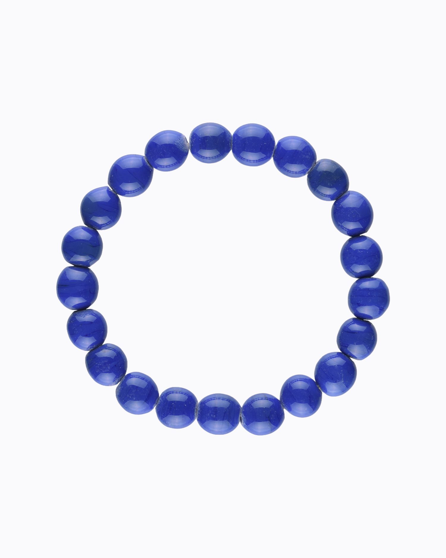 Bracelet petites perles rondes en Cristal de Murano Bleu