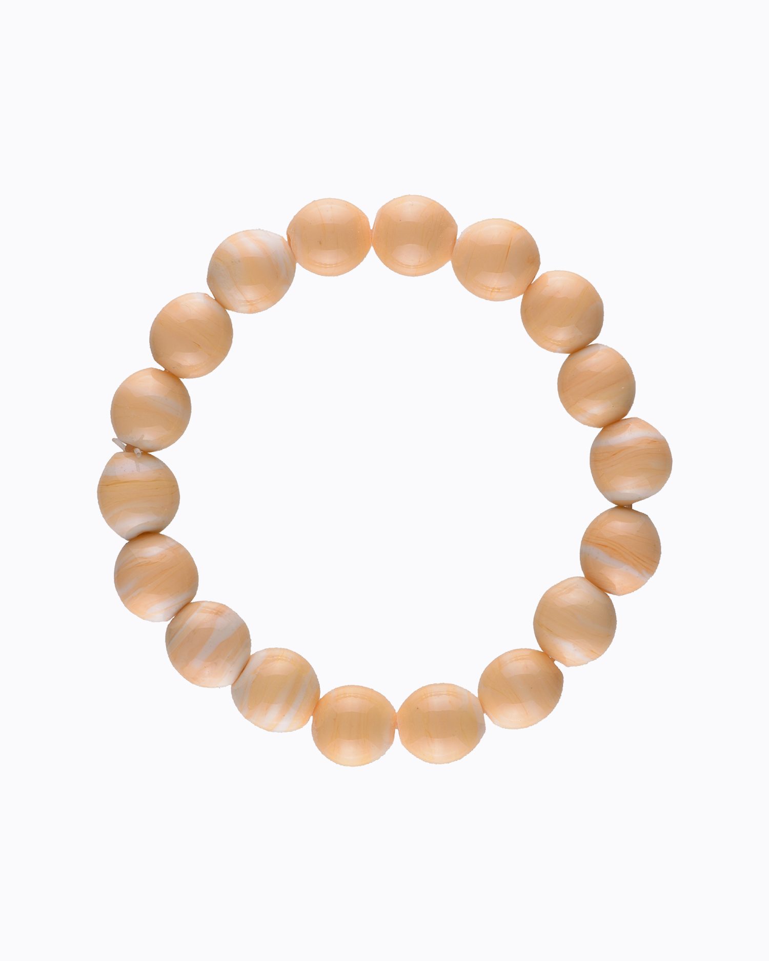 Bracelet petites perles rondes en Cristal de Murano couleur Ivoire