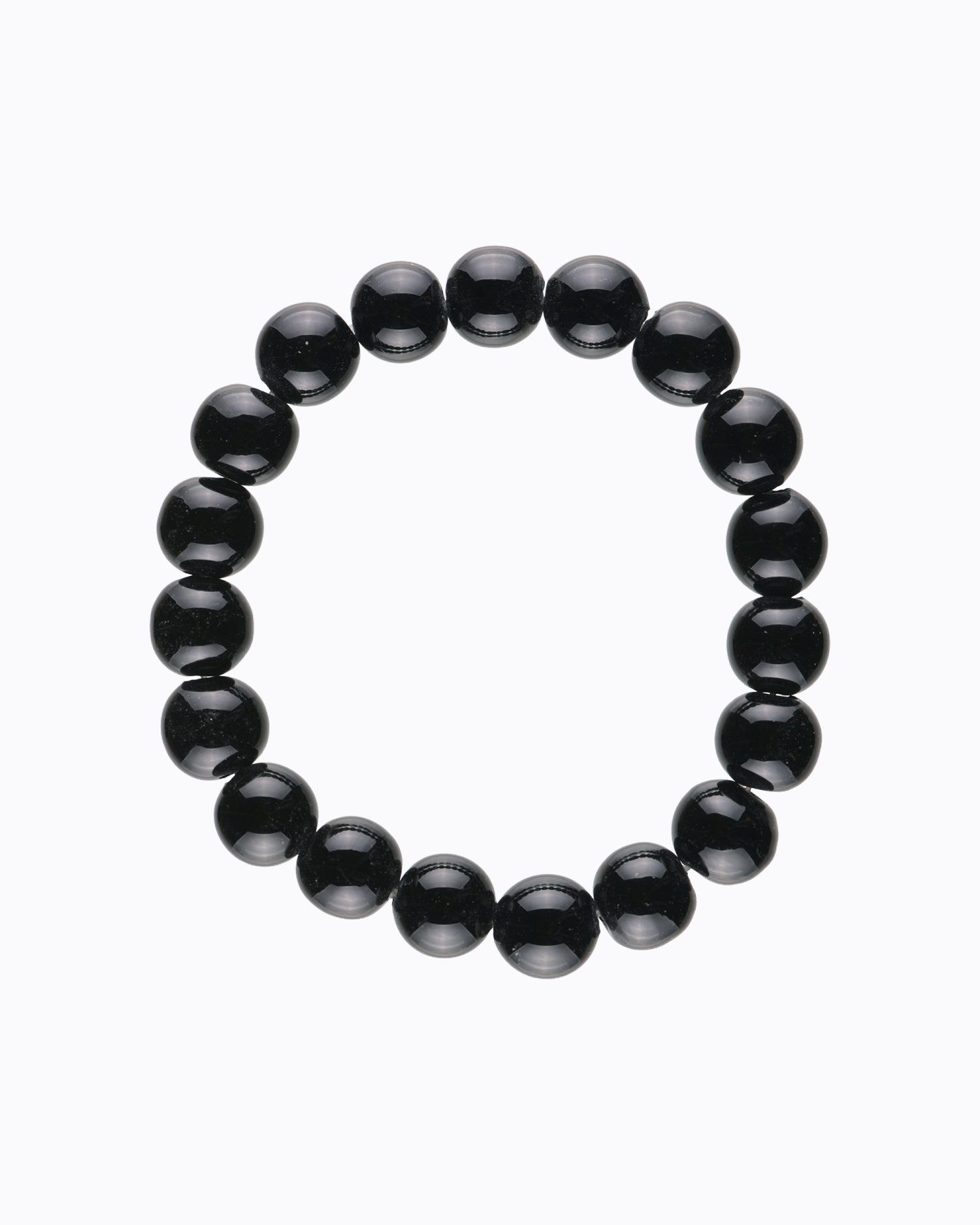 Bracelet petites perles rondes en Cristal de Murano Noir