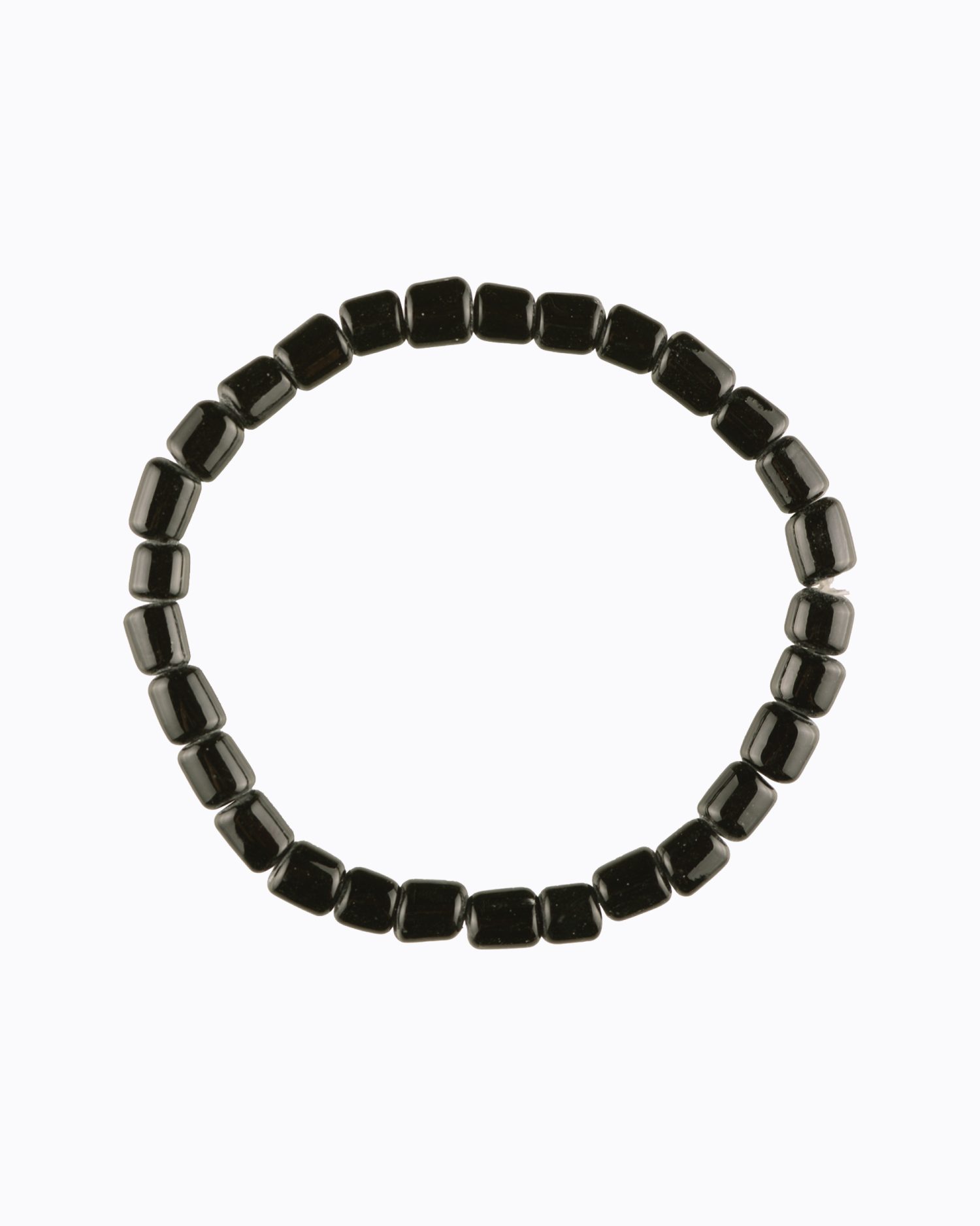 Bracelet petites perles cylindriques en Cristal de Murano Noir