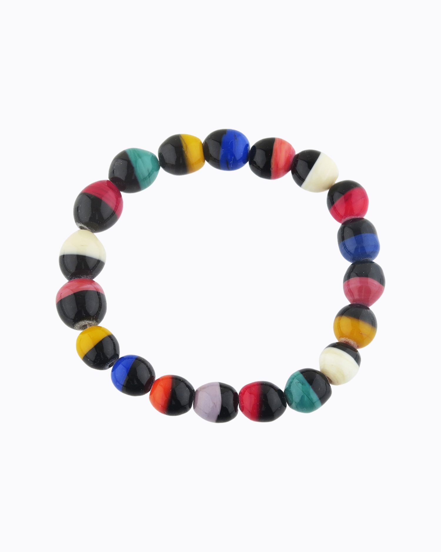 Bracelet Bicolore perles en Cristal de Murano, Noir et toutes Couleurs